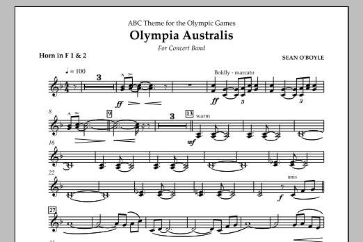 Olympia Australis (Concert Band) – Horn 1 in F Olympia Australis (Concert Band) – Horn 1 in F
