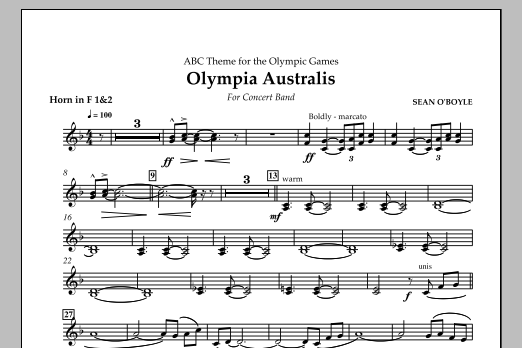 Olympia Australis (Concert Band) – Horn 2 in F Olympia Australis (Concert Band) – Horn 2 in F