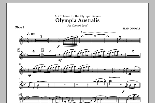 Olympia Australis (Concert Band) – Oboe 1 Olympia Australis (Concert Band) – Oboe 1