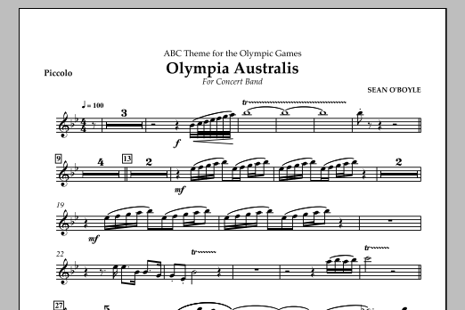 Olympia Australis (Concert Band) – Piccolo Olympia Australis (Concert Band) – Piccolo