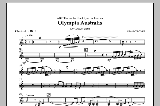 Olympia Australis (Concert Band) – Bb Clarinet 3 Olympia Australis (Concert Band) – Bb Clarinet 3