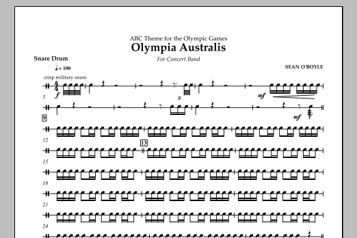 Olympia Australis (Concert Band) – Snare Drum Olympia Australis (Concert Band) – Snare Drum