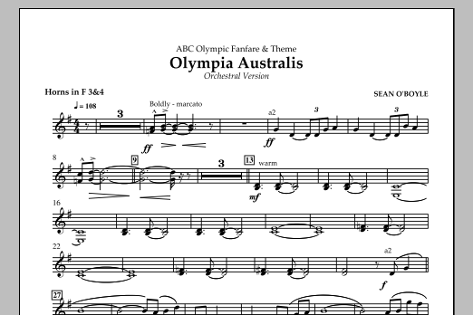 Olympia Australis (Orchestra) – F Horn 3,4 Olympia Australis (Orchestra) – F Horn 3,4
