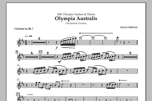Olympia Australis (Orchestra) – Bb Clarinet 1 Olympia Australis (Orchestra) – Bb Clarinet 1