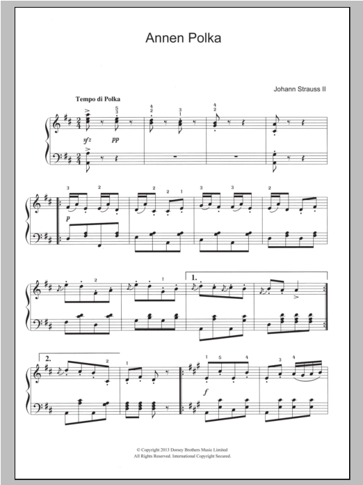 Annen Polka, Op. 117 Annen Polka, Op. 117
