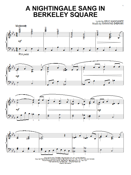 A Nightingale Sang In Berkeley Square A Nightingale Sang In Berkeley Square