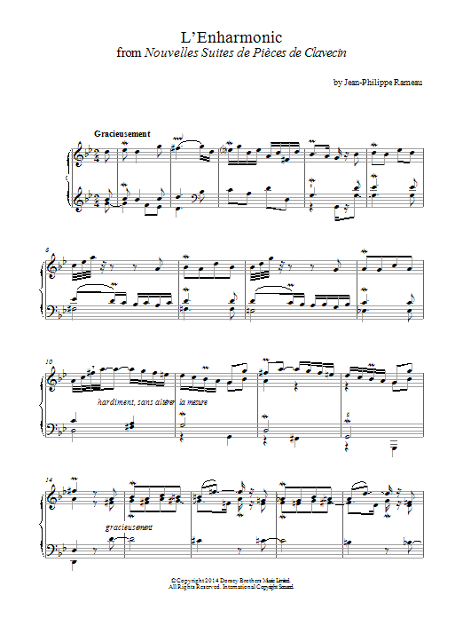 L’enharmonic From Nouvelles Suites De Pieces De Clavecin L’enharmonic From Nouvelles Suites De Pieces De Clavecin