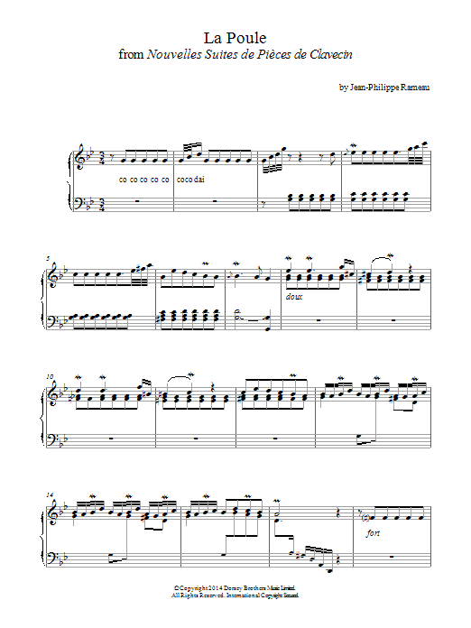 La Poule From Nouvelles Suites De Pieces De Clavecin La Poule From Nouvelles Suites De Pieces De Clavecin