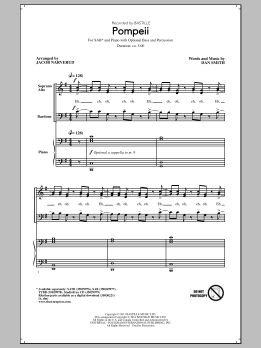 Pompeii (arr. Jacob Narverud)