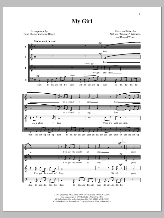 My Girl (arr. Deke Sharon) My Girl (arr. Deke Sharon)