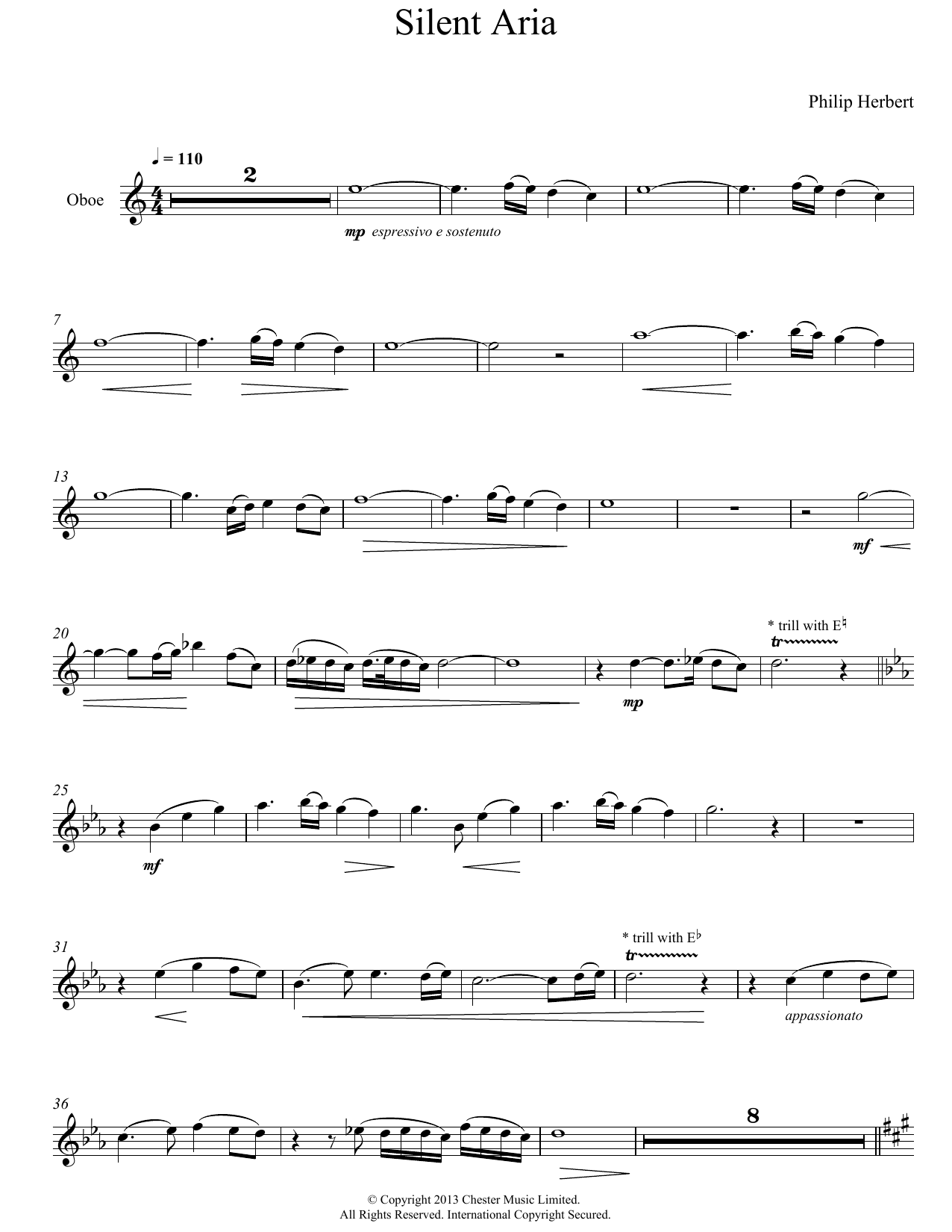 Silent Aria (From Suite For Oboe) Silent Aria (From Suite For Oboe)