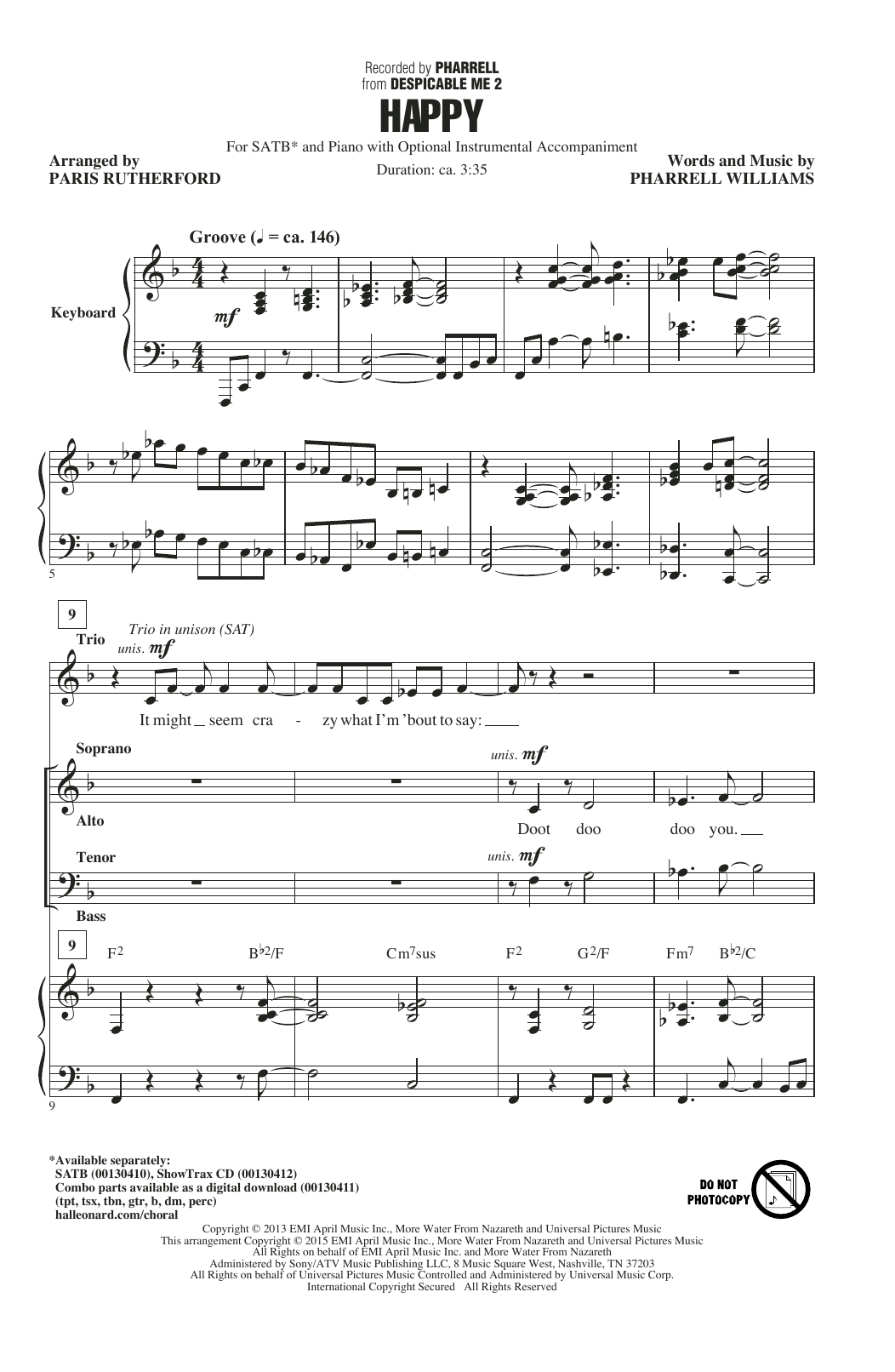 Happy (arr. Paris Rutherford) Happy (arr. Paris Rutherford)