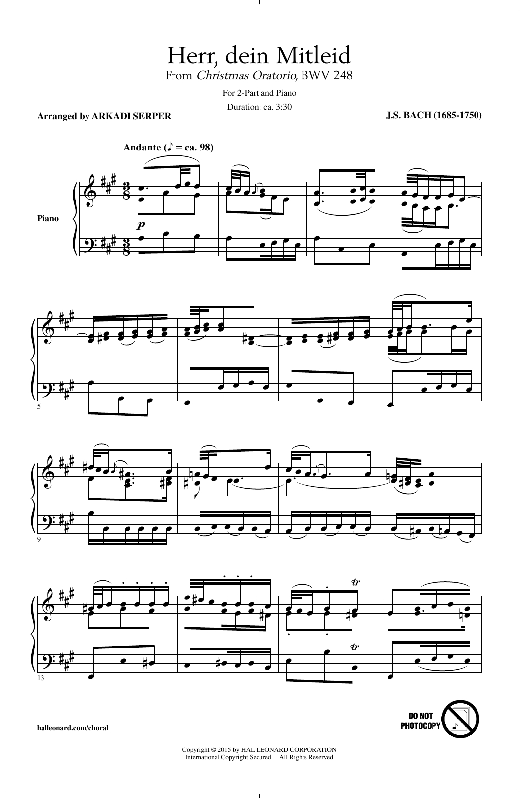 Herr, Dein Mitleid (arr. Arkadi Serper) Herr, Dein Mitleid (arr. Arkadi Serper)