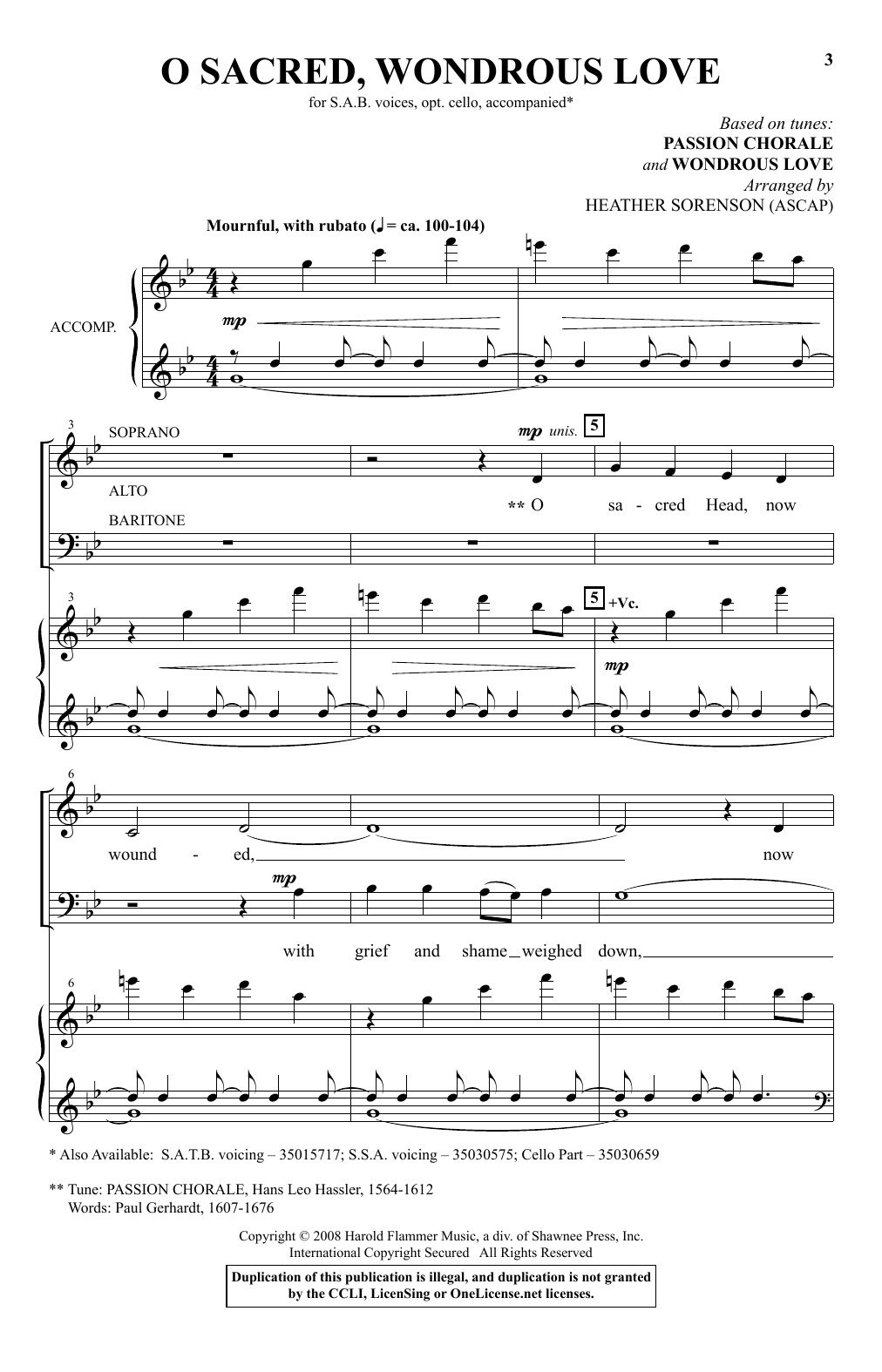 O Sacred, Wondrous Love