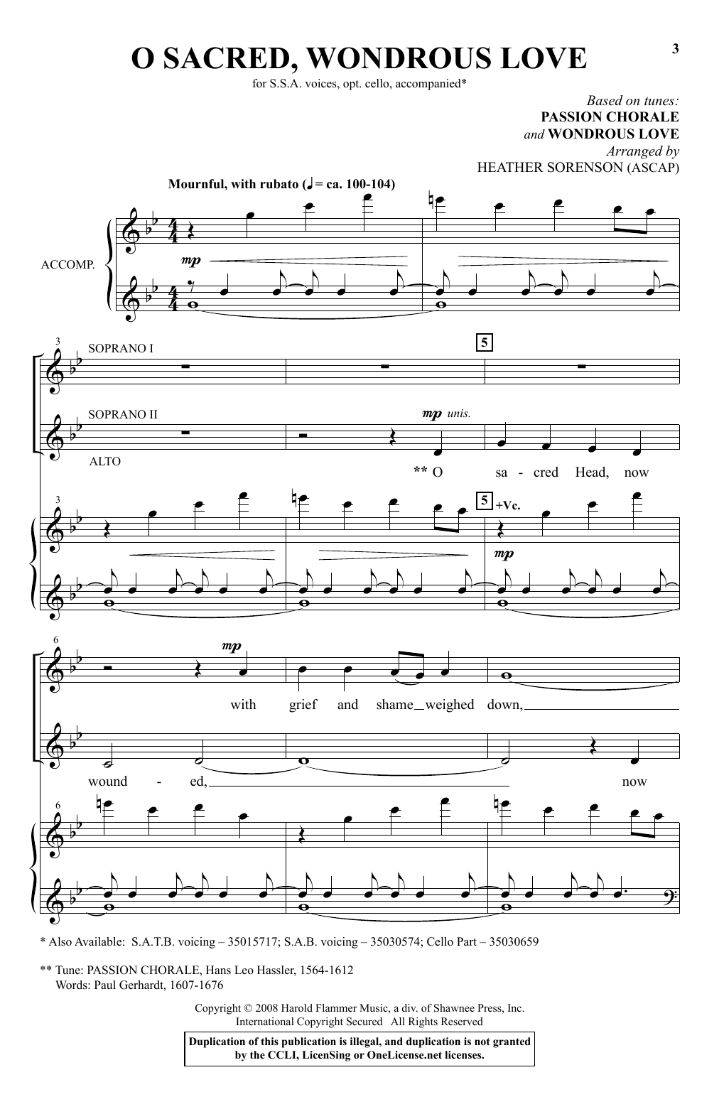 O Sacred, Wondrous Love