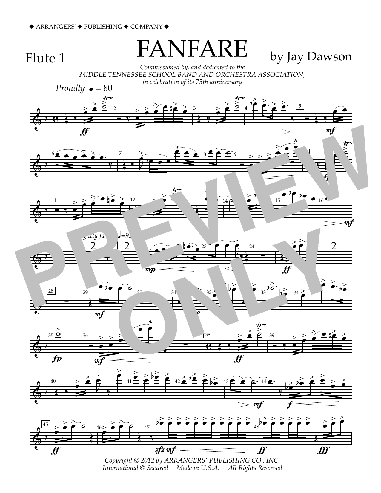 Fanfare – Flute 1 Fanfare – Flute 1