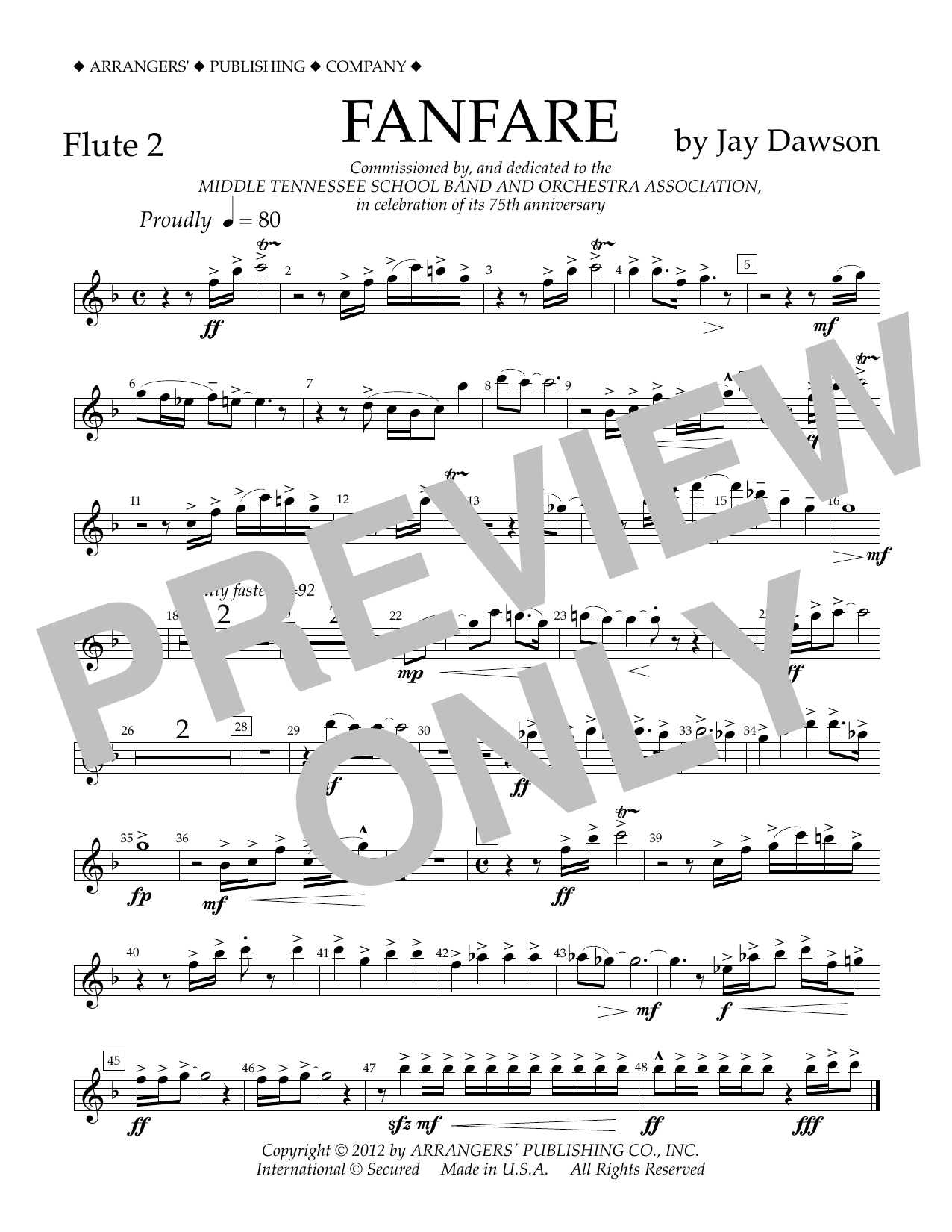 Fanfare – Flute 2 Fanfare – Flute 2