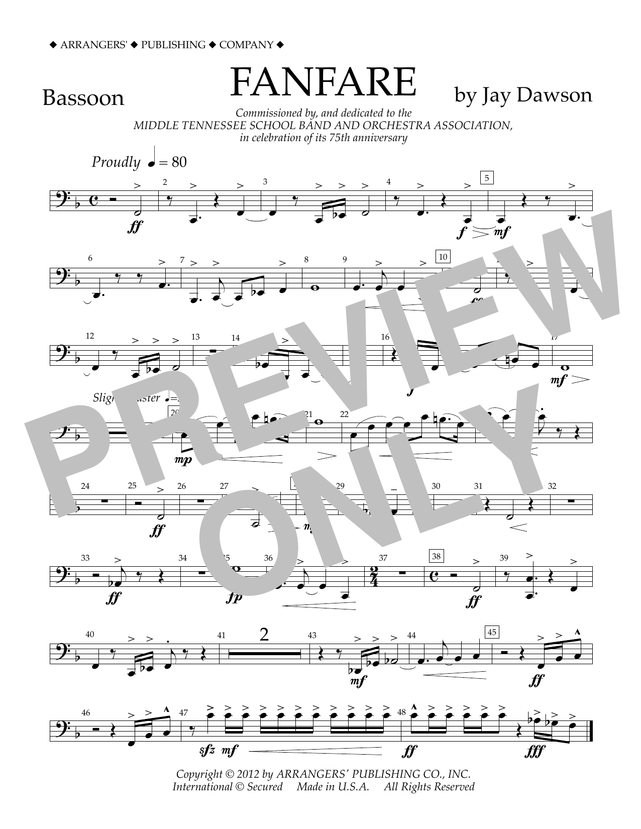 Fanfare – Bassoon Fanfare – Bassoon