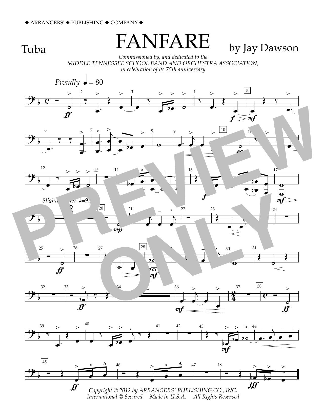 Fanfare – Tuba Fanfare – Tuba