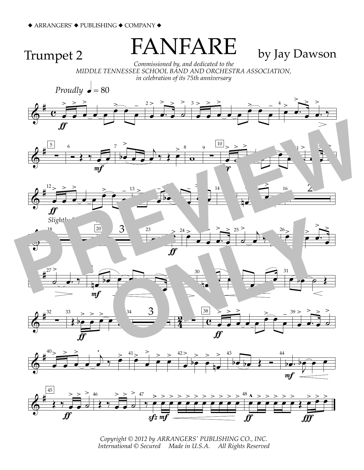 Fanfare – Trumpet 2 Fanfare – Trumpet 2