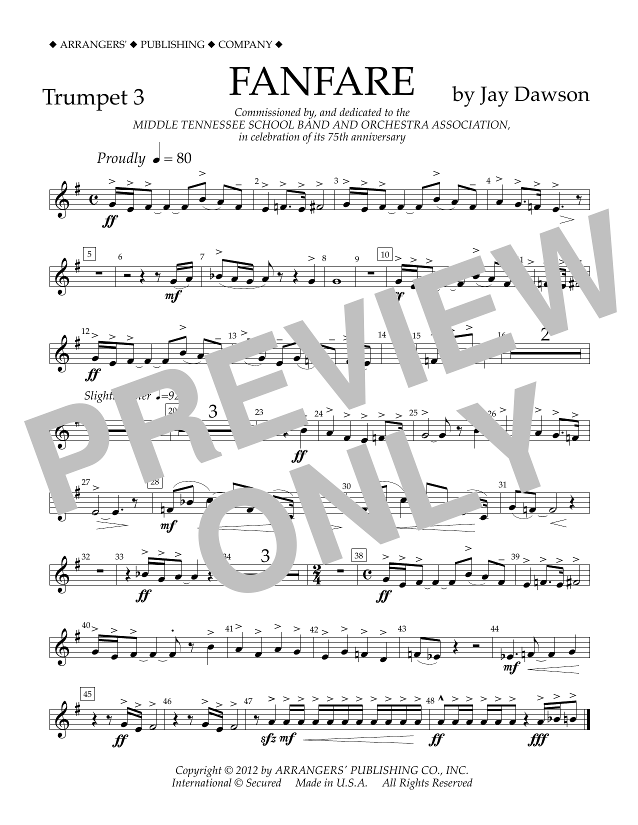Fanfare – Trumpet 3 Fanfare – Trumpet 3