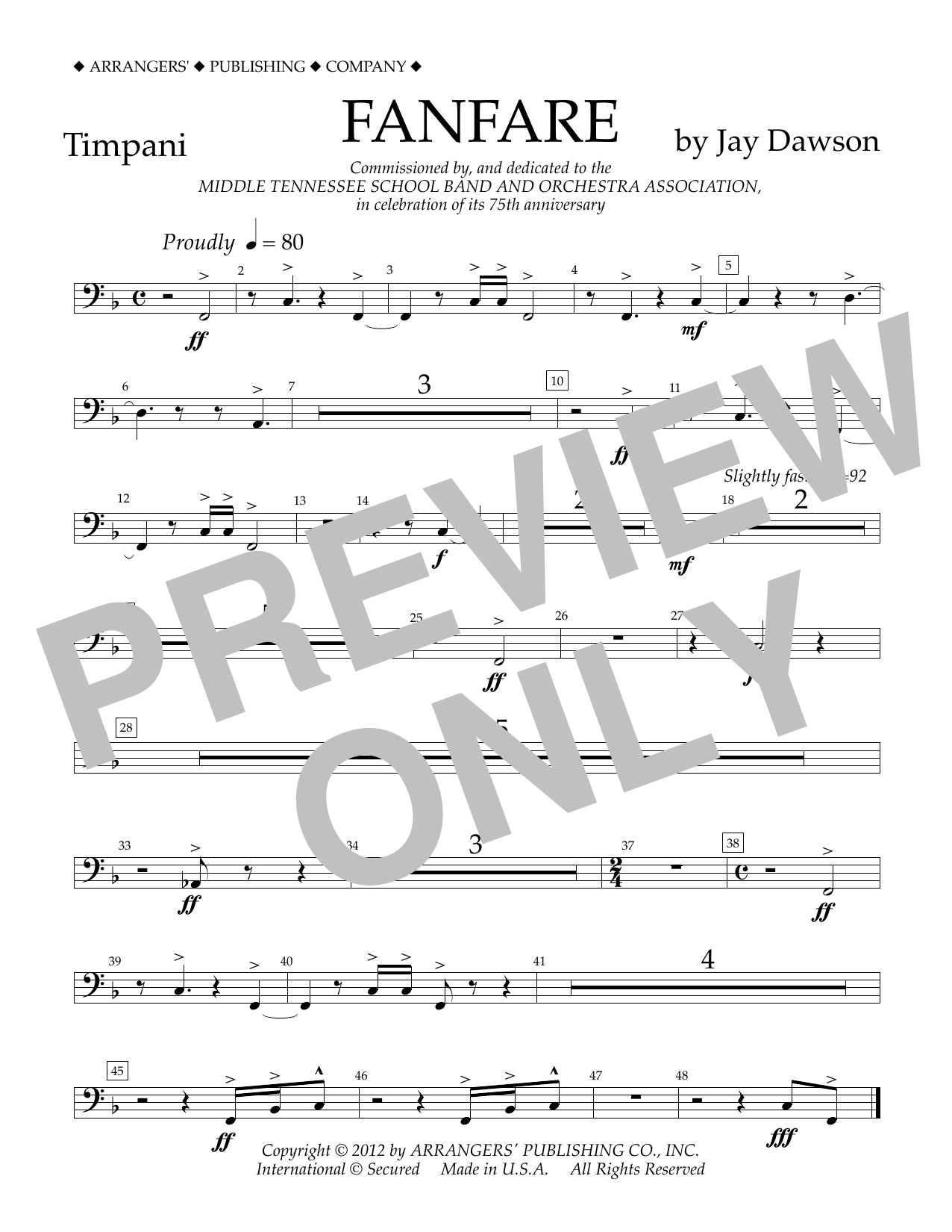 Fanfare – Timpani Fanfare – Timpani