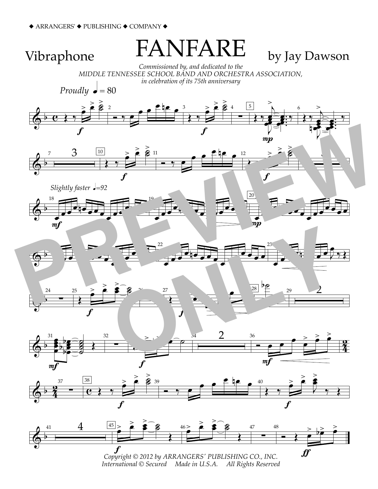 Fanfare – Vibraphone Fanfare – Vibraphone