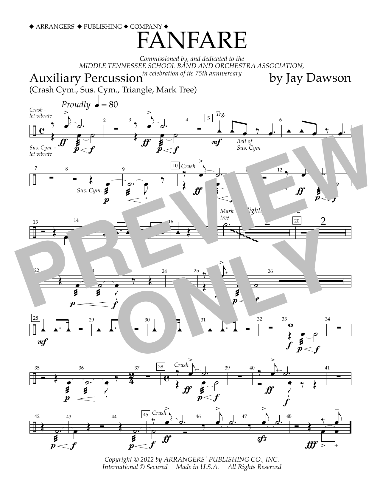 Fanfare – Aux. Percussion Fanfare – Aux. Percussion