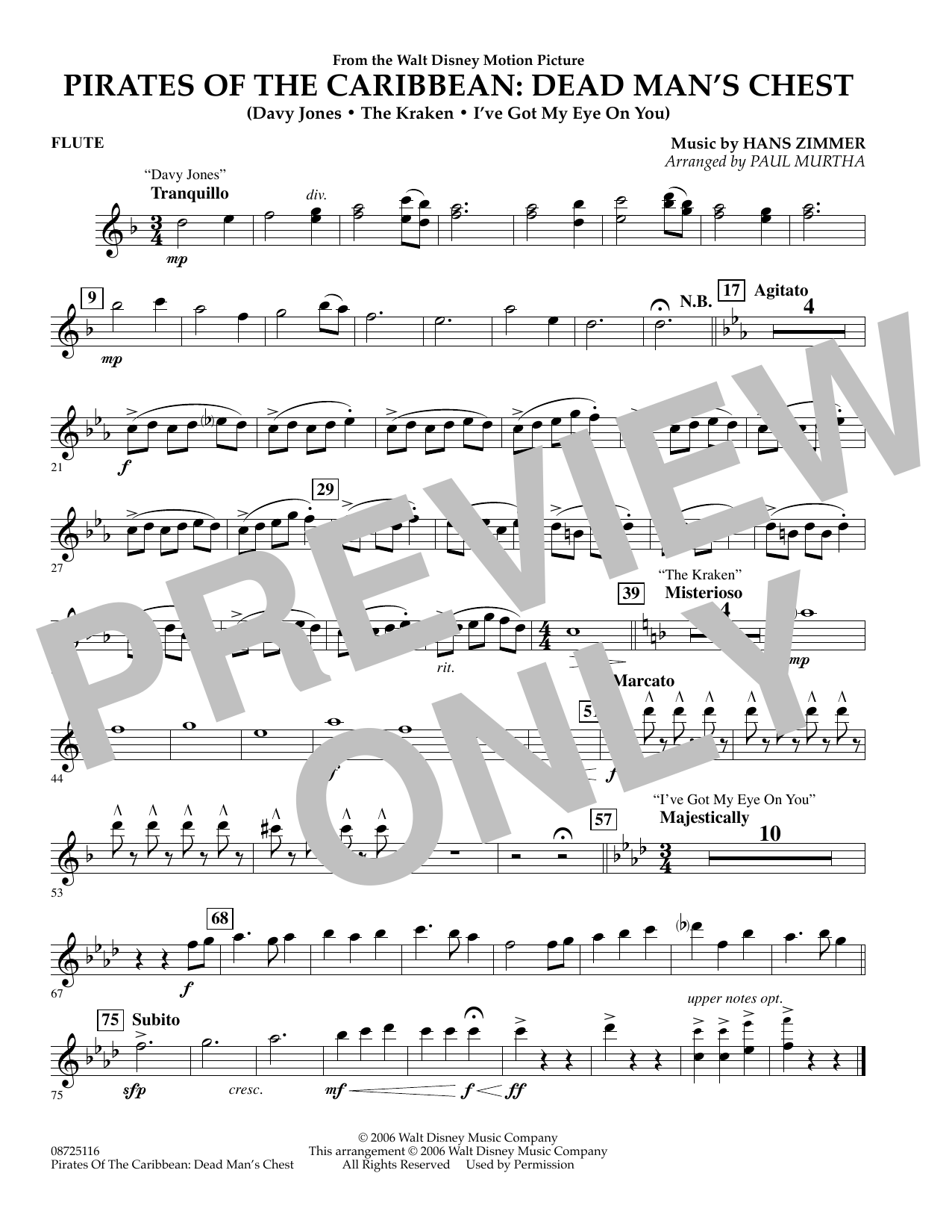Pirates of the Caribbean: Dead Man’s Chest – Flute Pirates of the Caribbean: Dead Man’s Chest – Flute