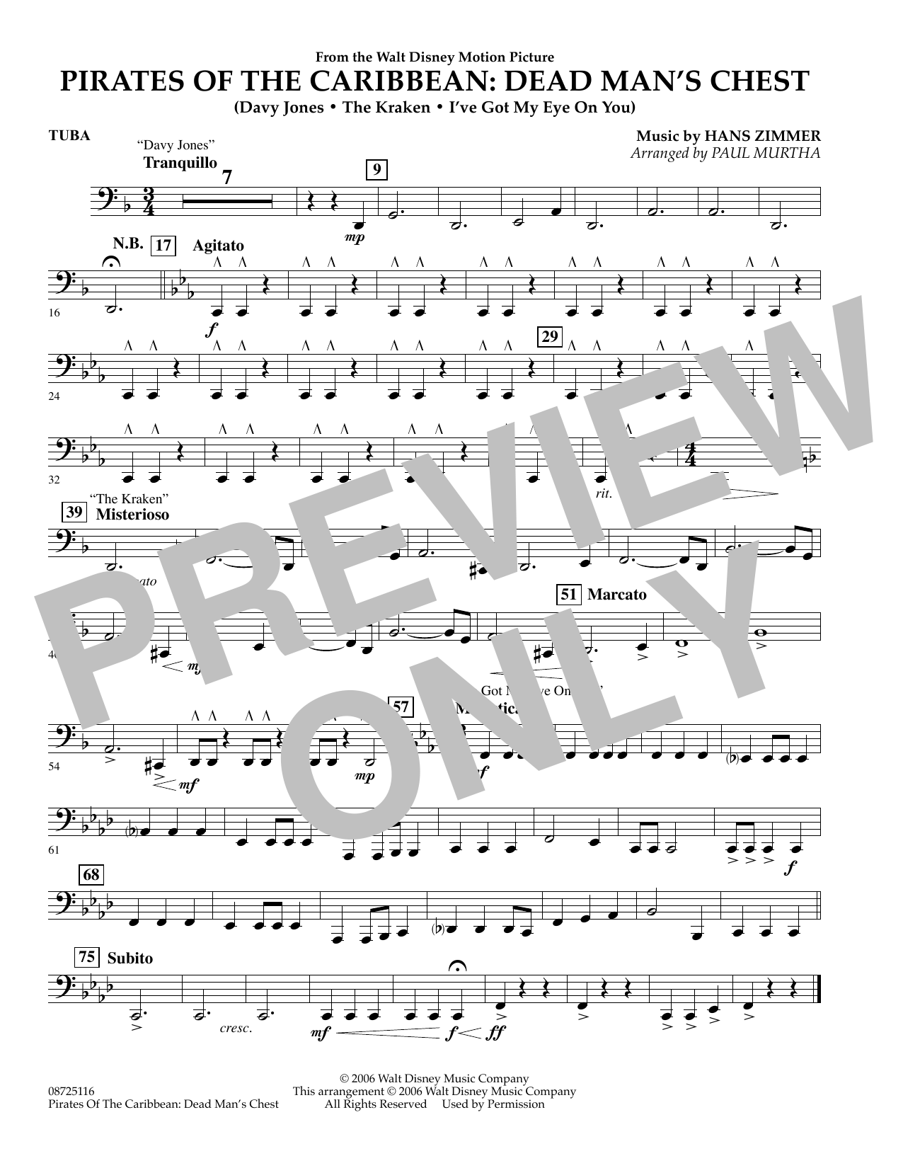 Pirates of the Caribbean: Dead Man’s Chest – Tuba Pirates of the Caribbean: Dead Man’s Chest – Tuba