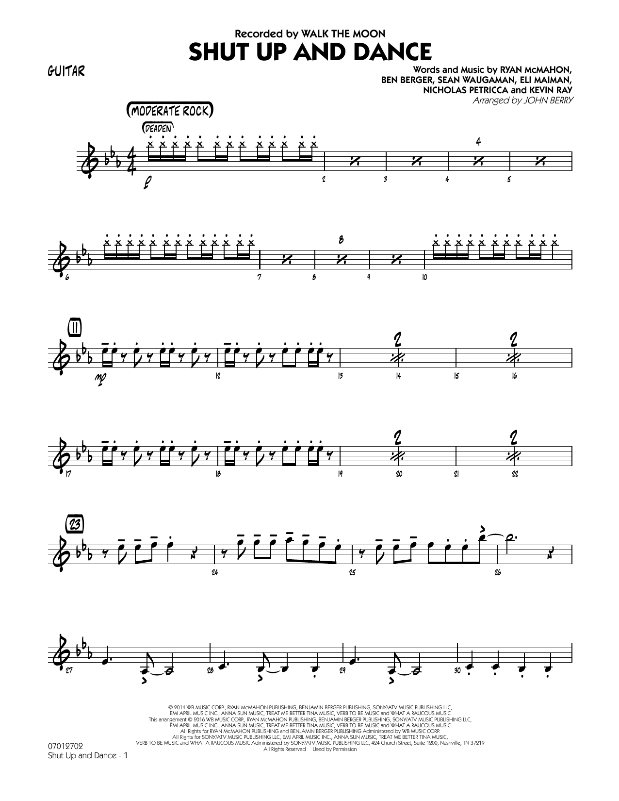 Shut Up and Dance – Guitar Shut Up and Dance – Guitar