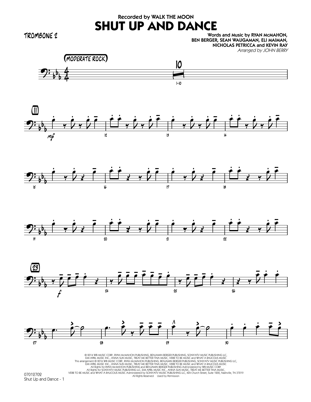 Shut Up and Dance – Trombone 2 Shut Up and Dance – Trombone 2