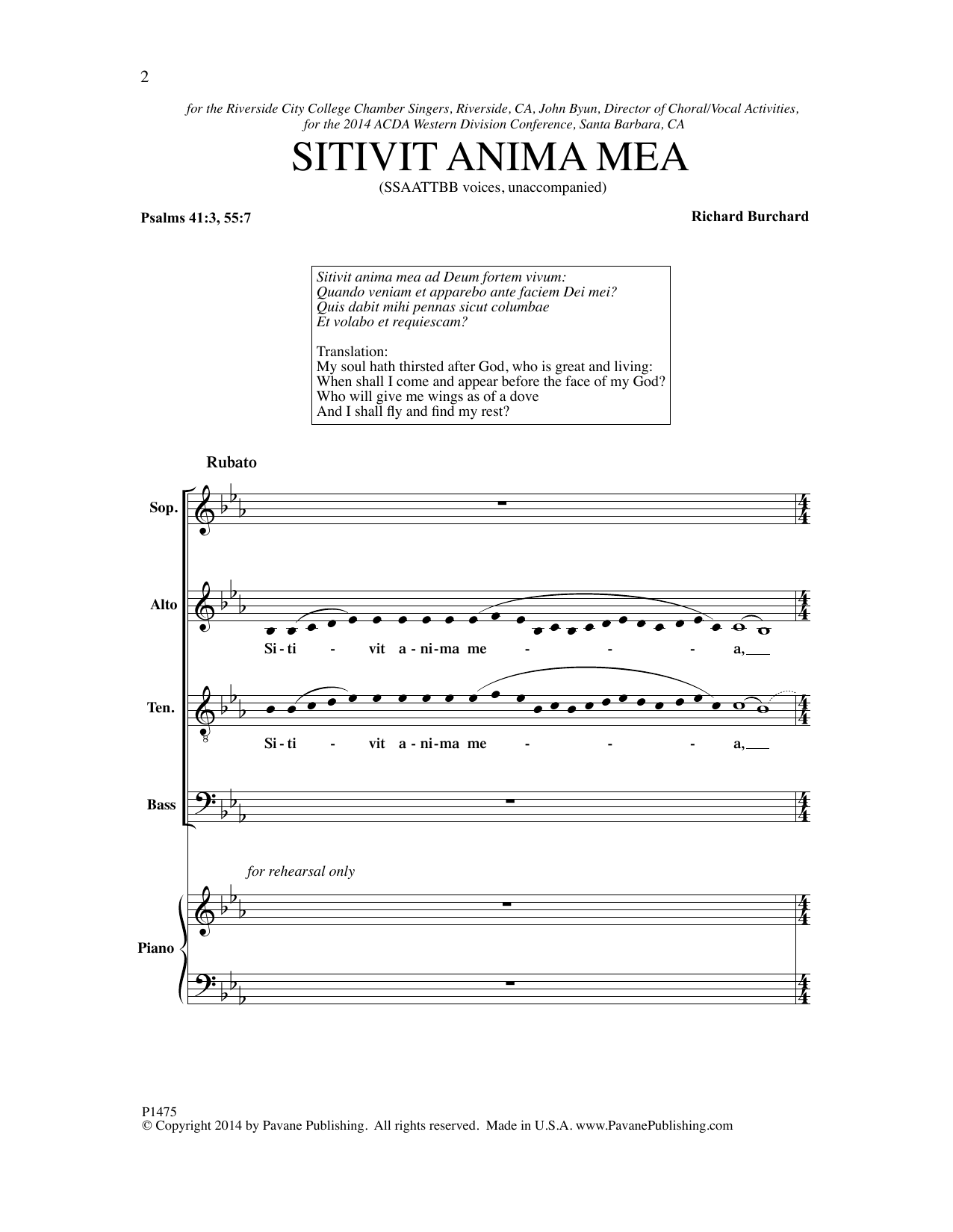 Sitivit anima mea Sitivit anima mea