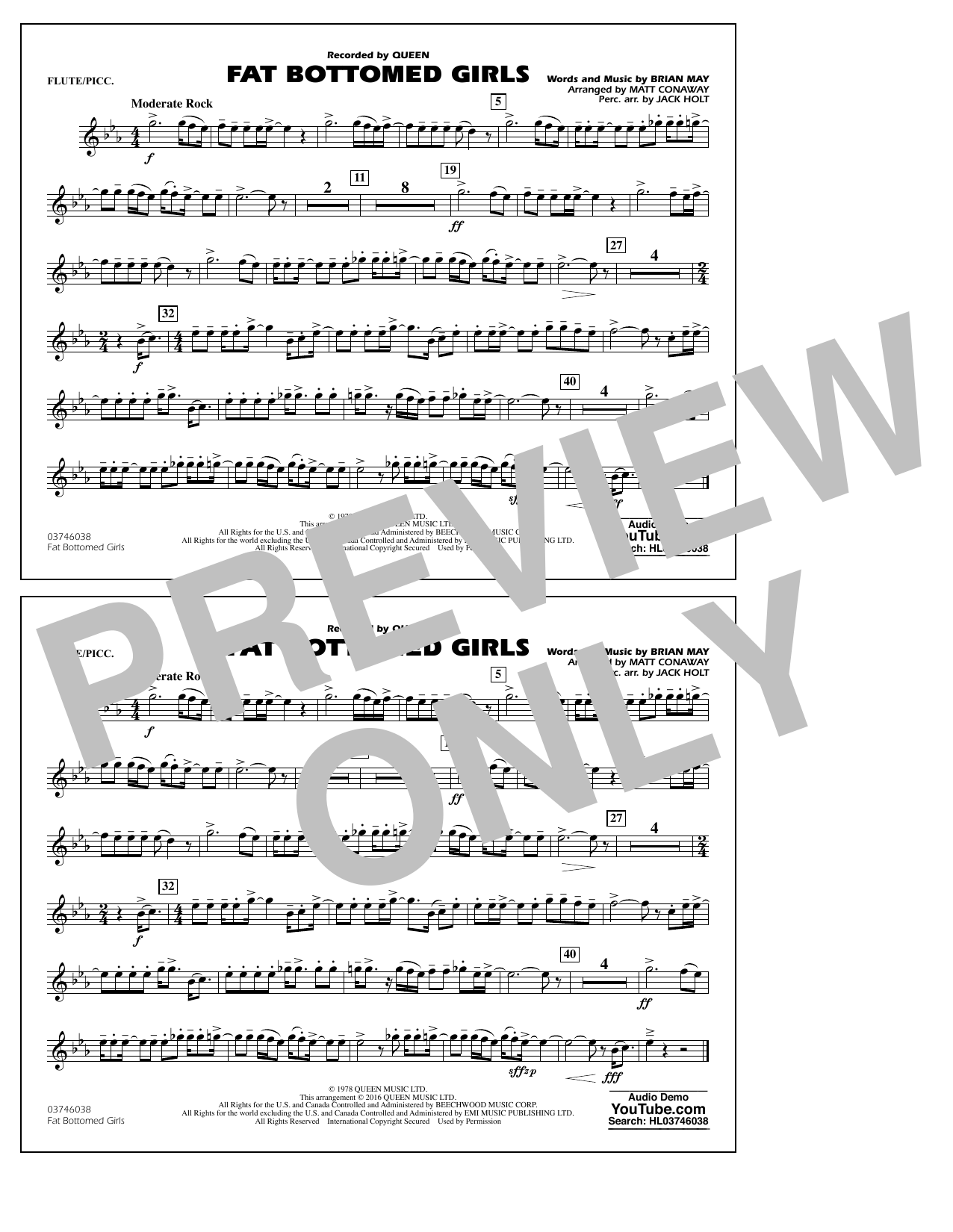 Fat Bottomed Girls – Flute/Piccolo Fat Bottomed Girls – Flute/Piccolo