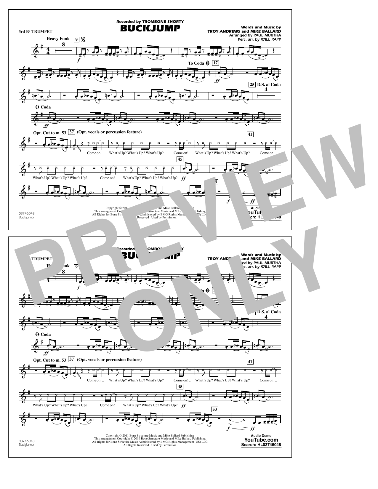 Buckjump – 3rd Bb Trumpet Buckjump – 3rd Bb Trumpet