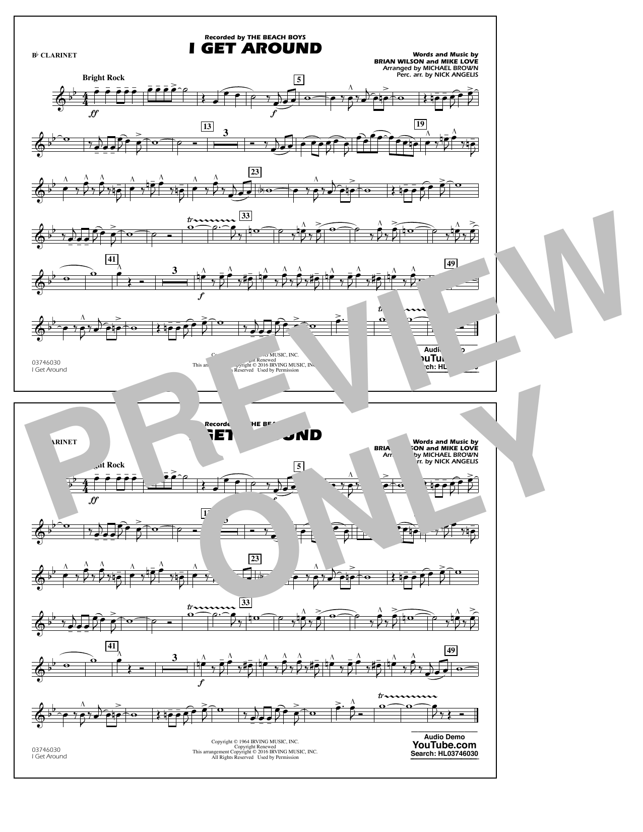 I Get Around – Bb Clarinet I Get Around – Bb Clarinet