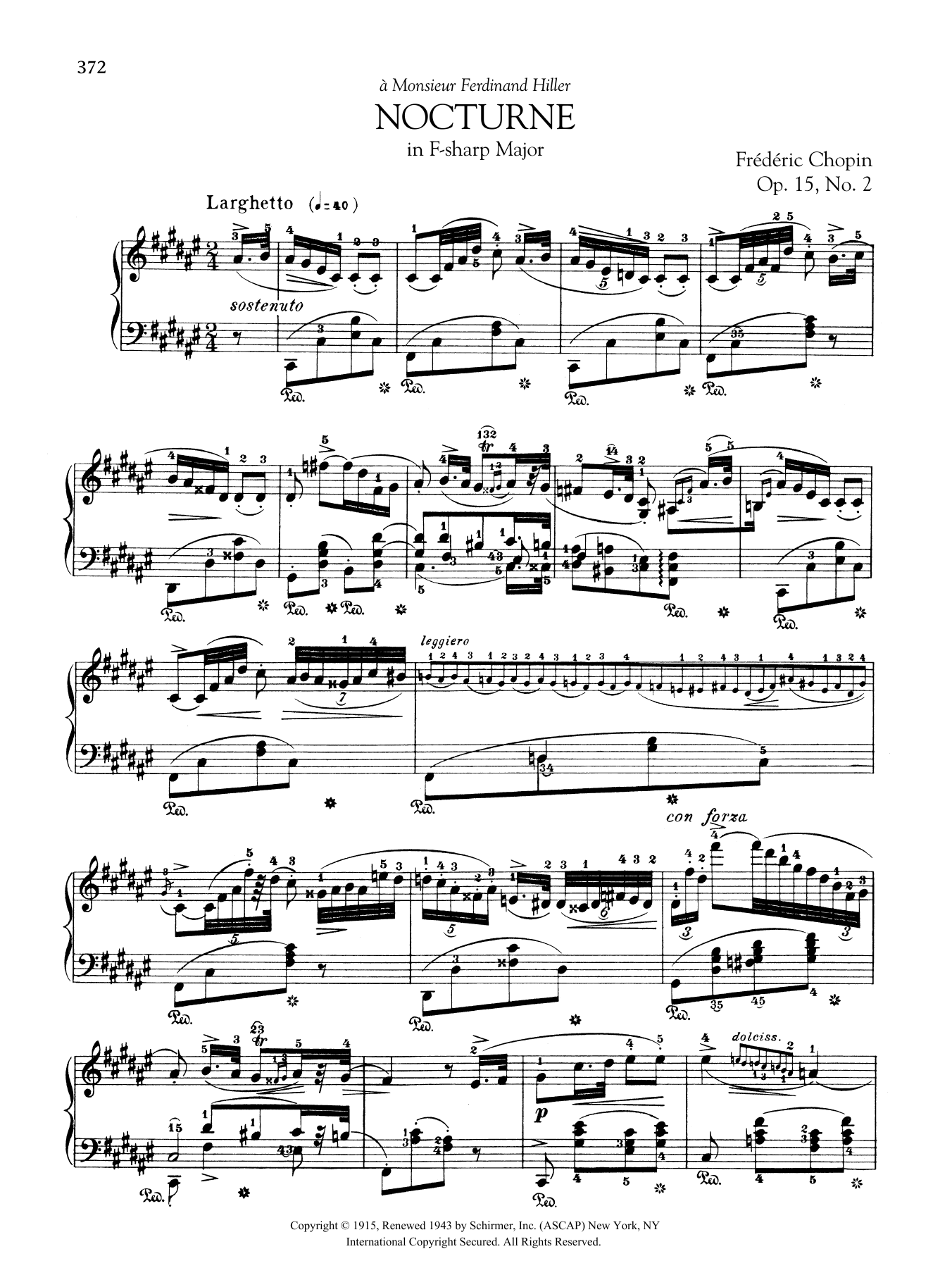 Nocturne in F-sharp Major, Op. 15, No. 2 Nocturne in F-sharp Major, Op. 15, No. 2
