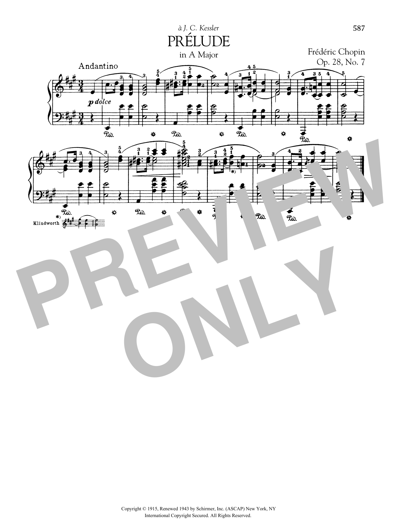 Prélude in A Major, Op. 28, No. 7 Prélude in A Major, Op. 28, No. 7