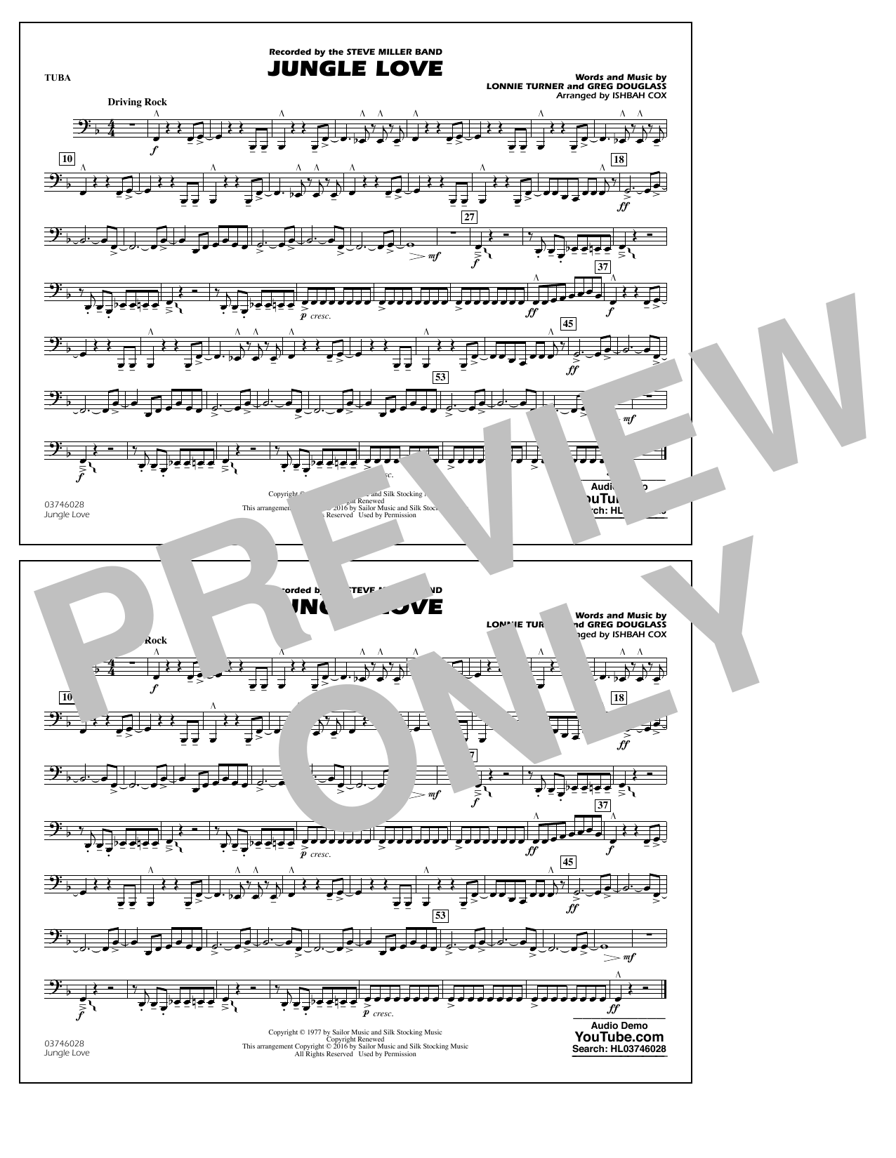 Jungle Love – Tuba Jungle Love – Tuba