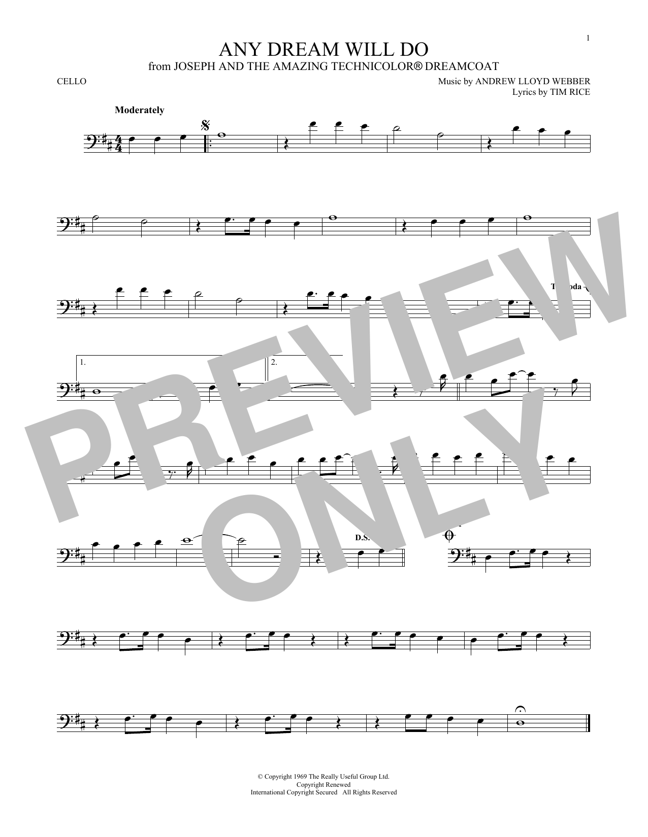 Any Dream Will Do (from Joseph and the Amazing Technicolor Dreamcoat) Any Dream Will Do (from Joseph and the Amazing Technicolor Dreamcoat)