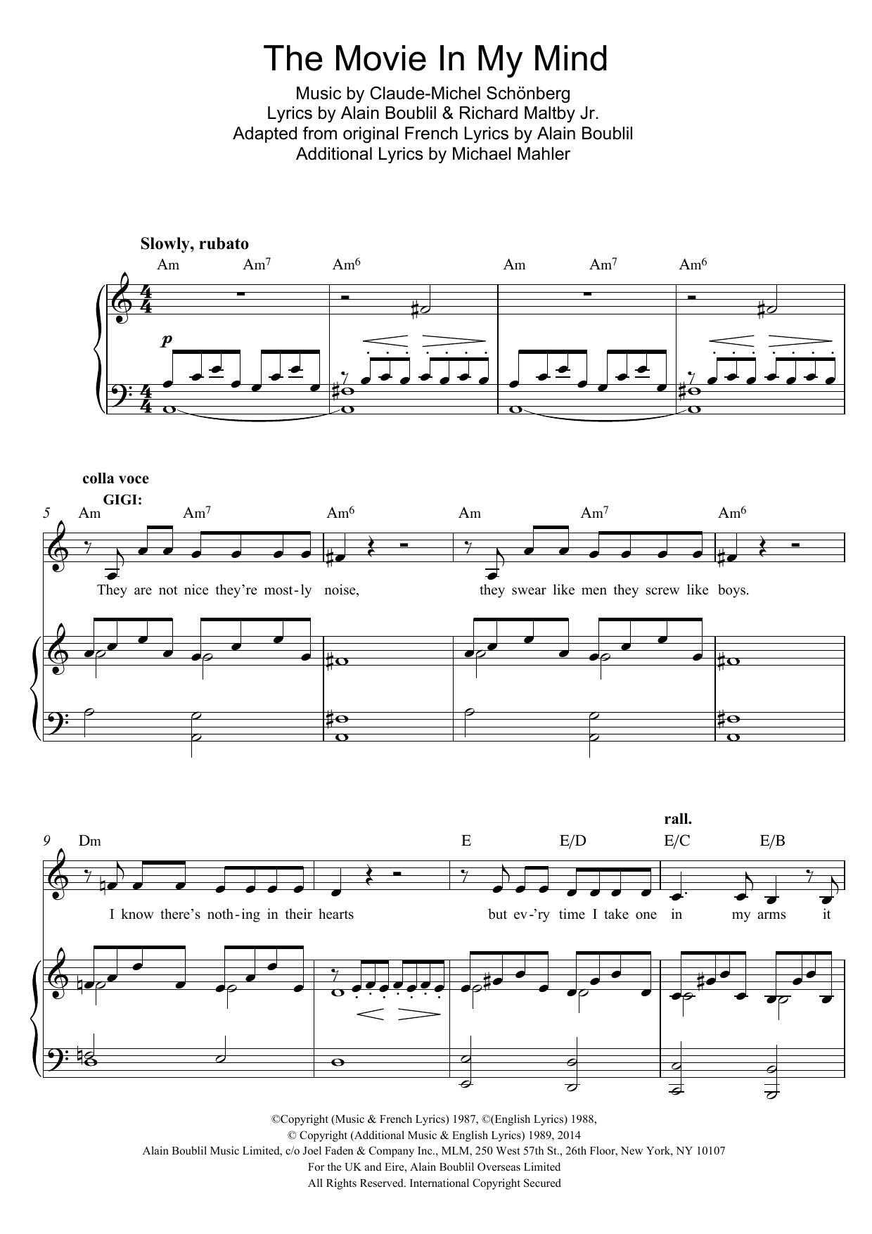 The Movie In My Mind (from Miss Saigon) The Movie In My Mind (from Miss Saigon)