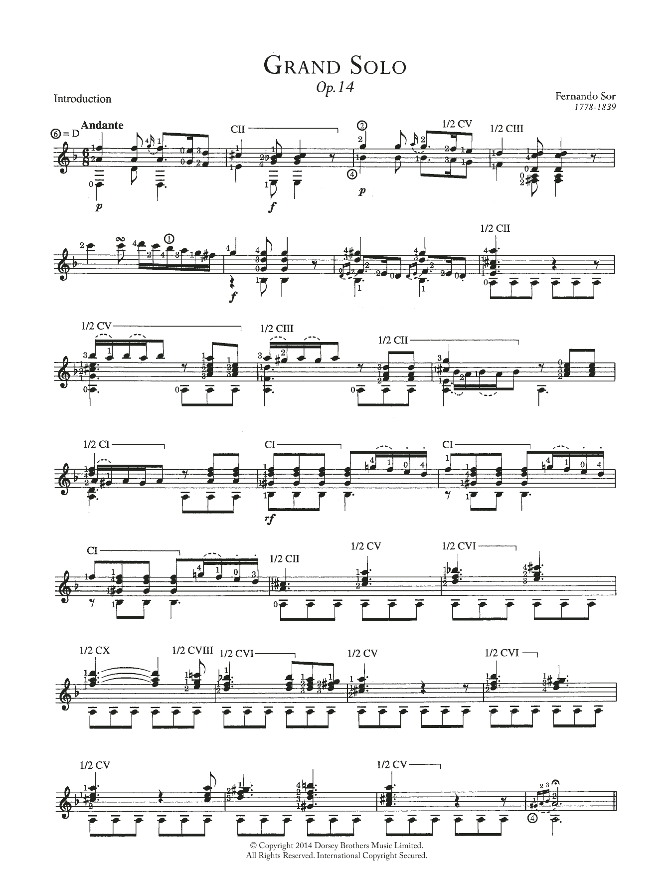 Grand Solo Opus 14 Grand Solo Opus 14
