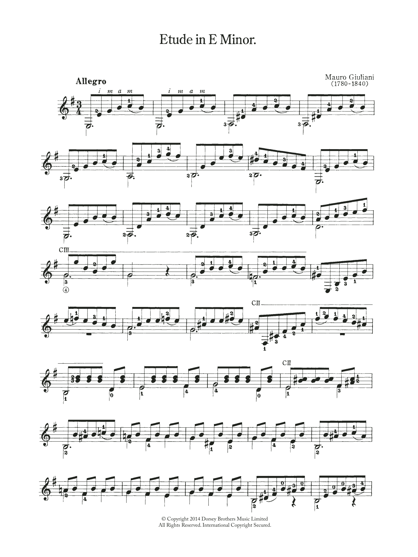 Etude In E Minor Etude In E Minor