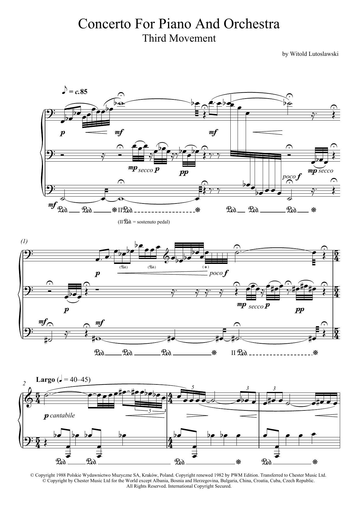 Concerto For Piano And Orchestra, 3rd Movement Concerto For Piano And Orchestra, 3rd Movement