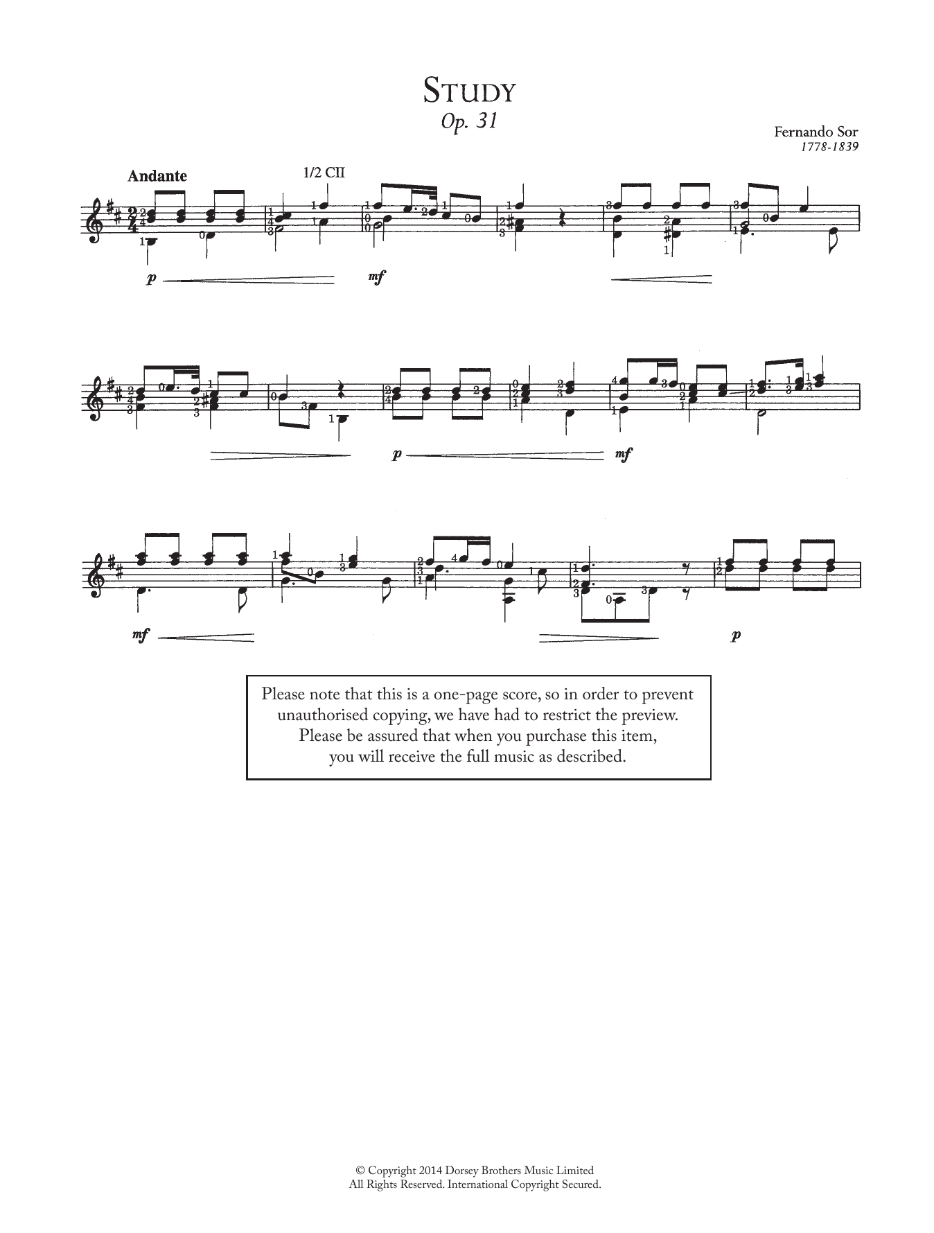 Study, Op.31 Study, Op.31