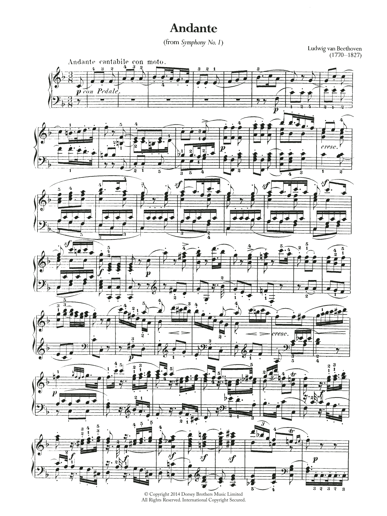 Symphony No.1, Andante Symphony No.1, Andante