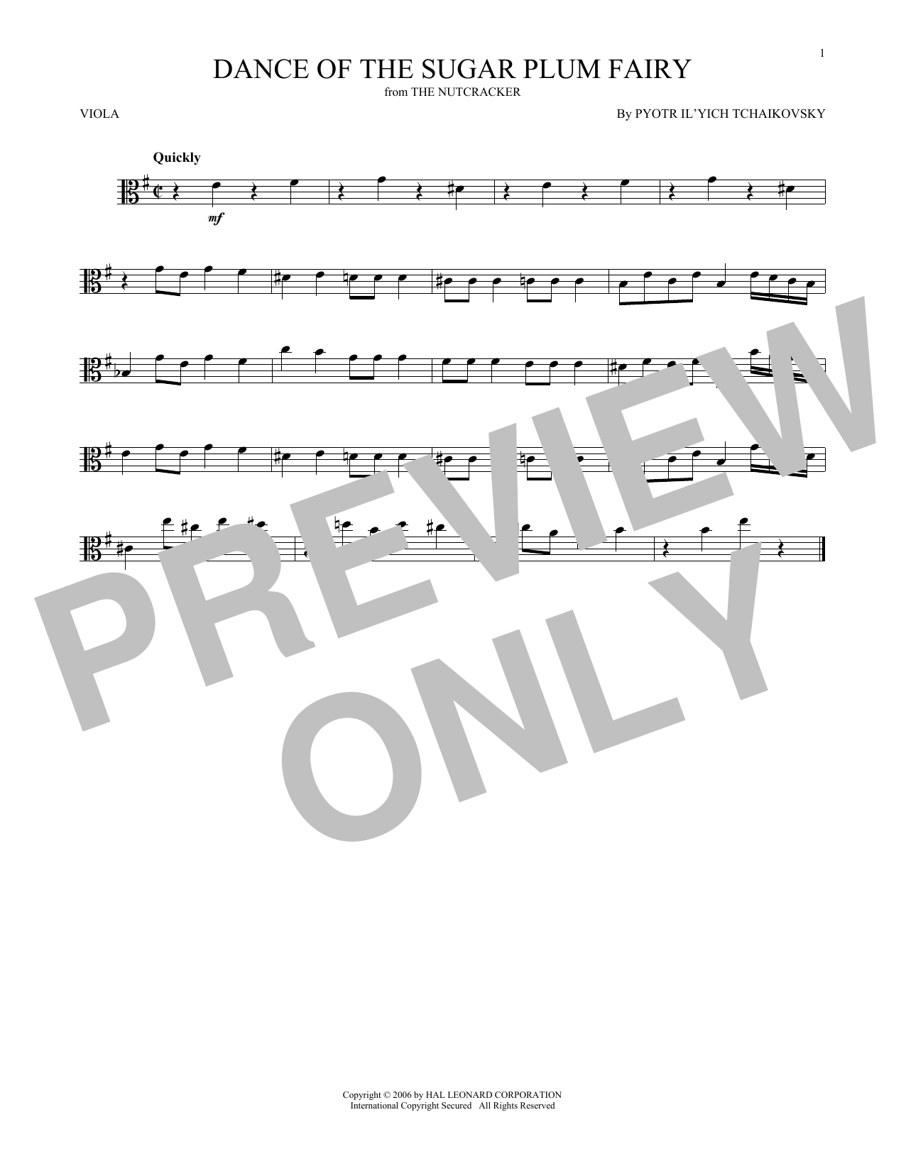 Dance Of The Sugar Plum Fairy, Op. 71a (from The Nutcracker) Dance Of The Sugar Plum Fairy, Op. 71a (from The Nutcracker)