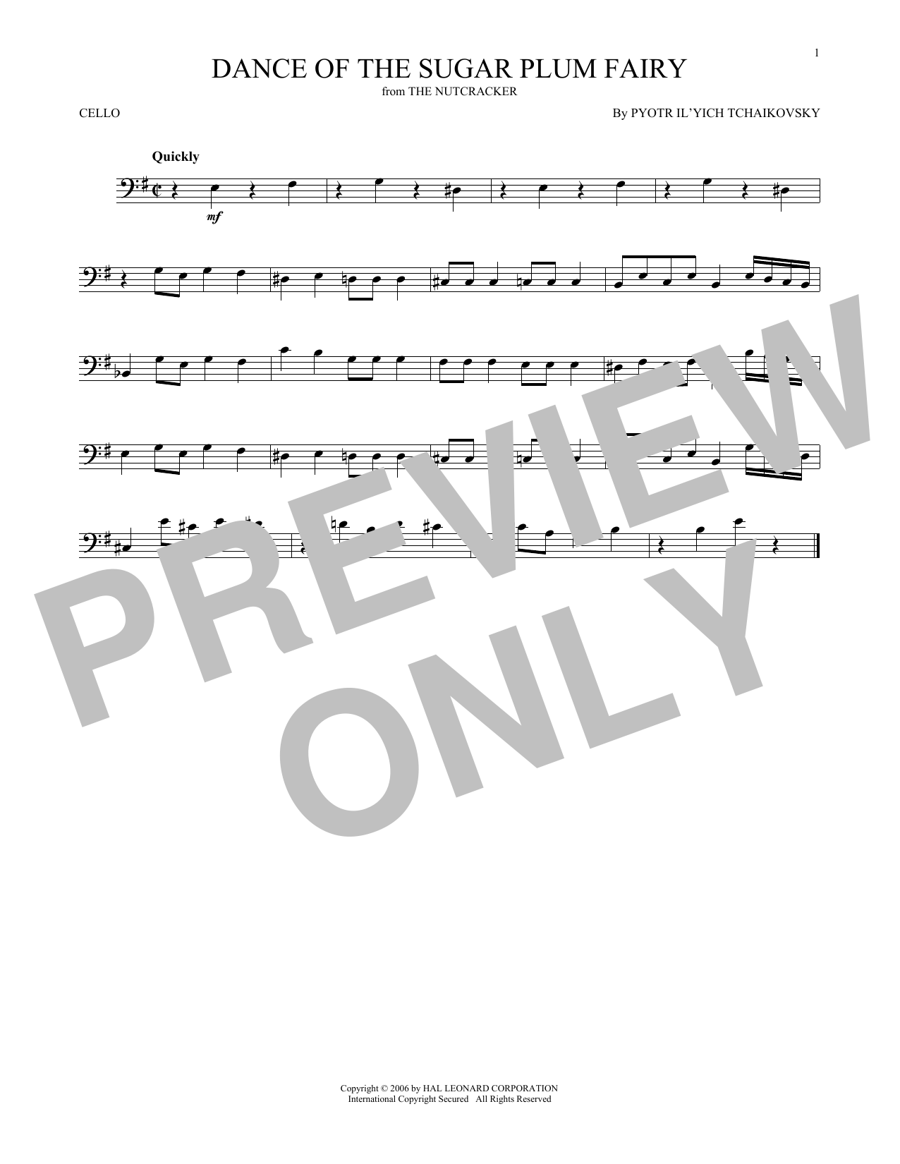 Dance Of The Sugar Plum Fairy, Op. 71a (from The Nutcracker) Dance Of The Sugar Plum Fairy, Op. 71a (from The Nutcracker)