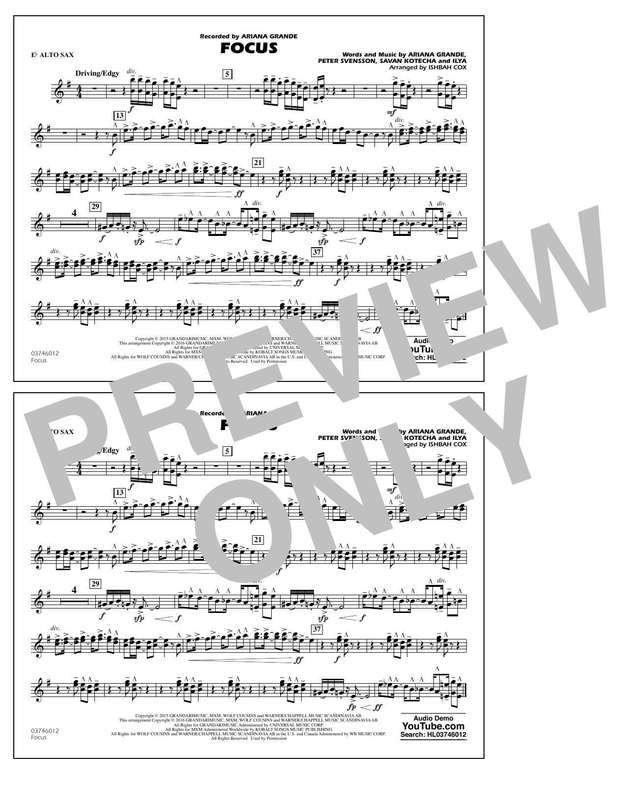 Focus – Eb Alto Sax Focus – Eb Alto Sax