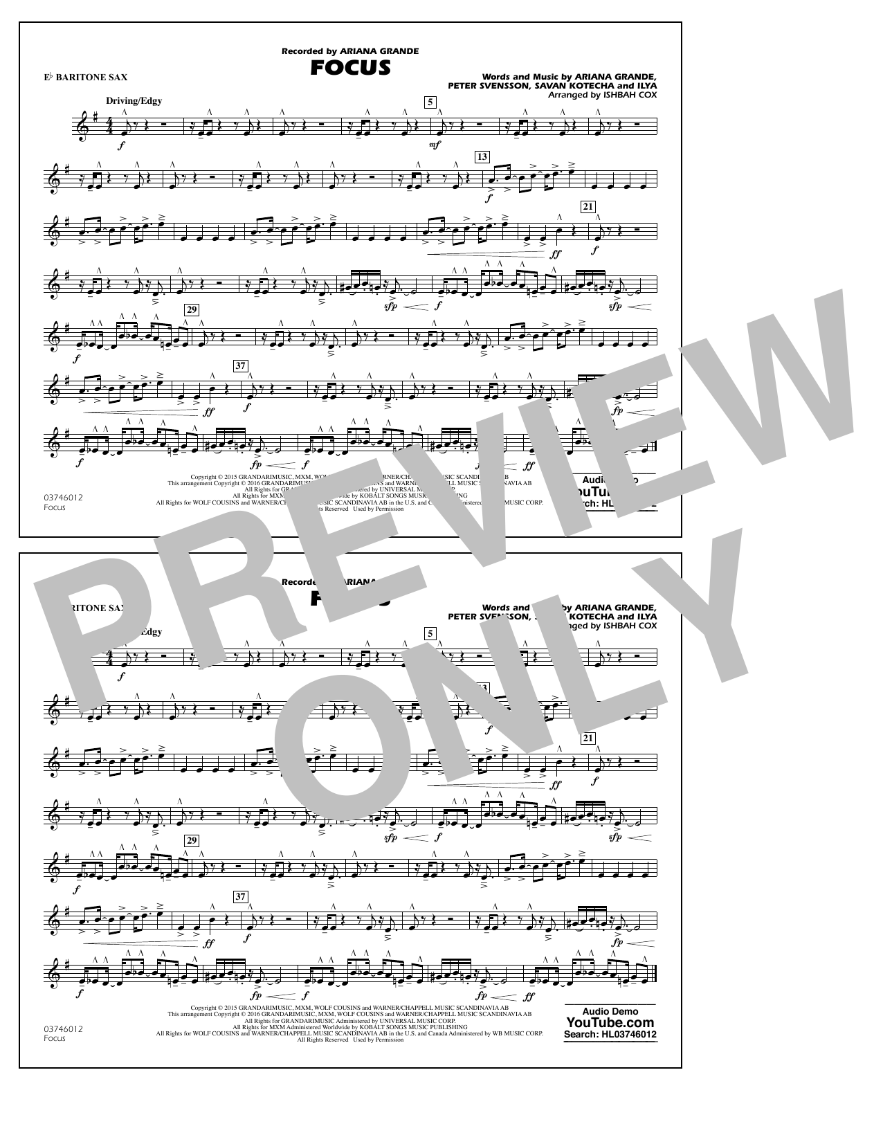 Focus – Eb Baritone Sax Focus – Eb Baritone Sax